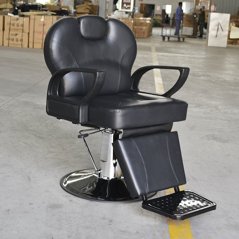 Factory gray leather salon chair styling barber chair furniture modern hair cutting barber shop chairs