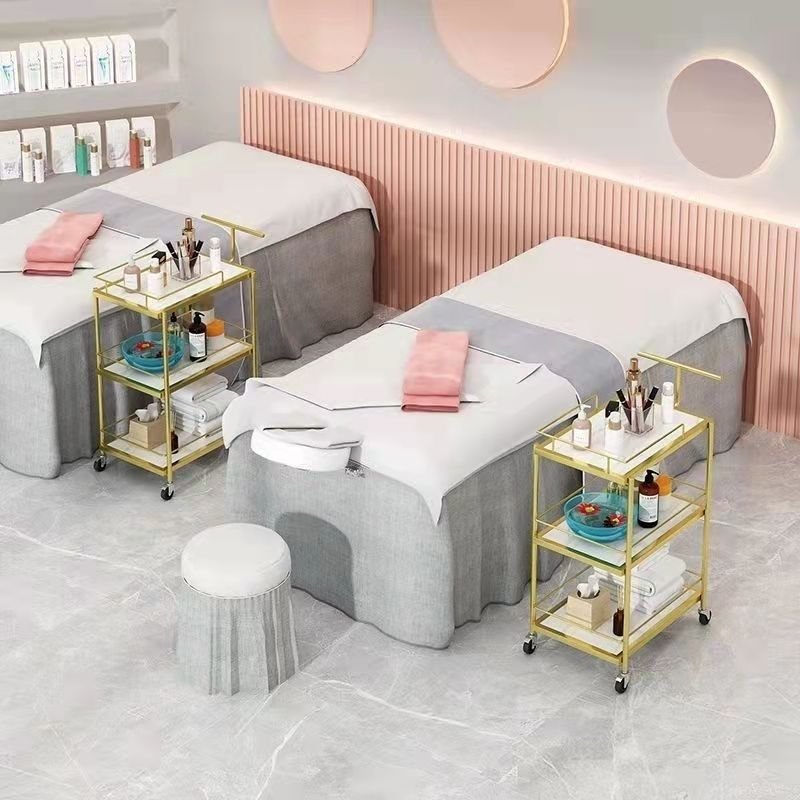 2024 YOUTAI Light Luxury Hot Selling Multi-Tier Storage Shelf Salon Tool Trolly Salon Furniture