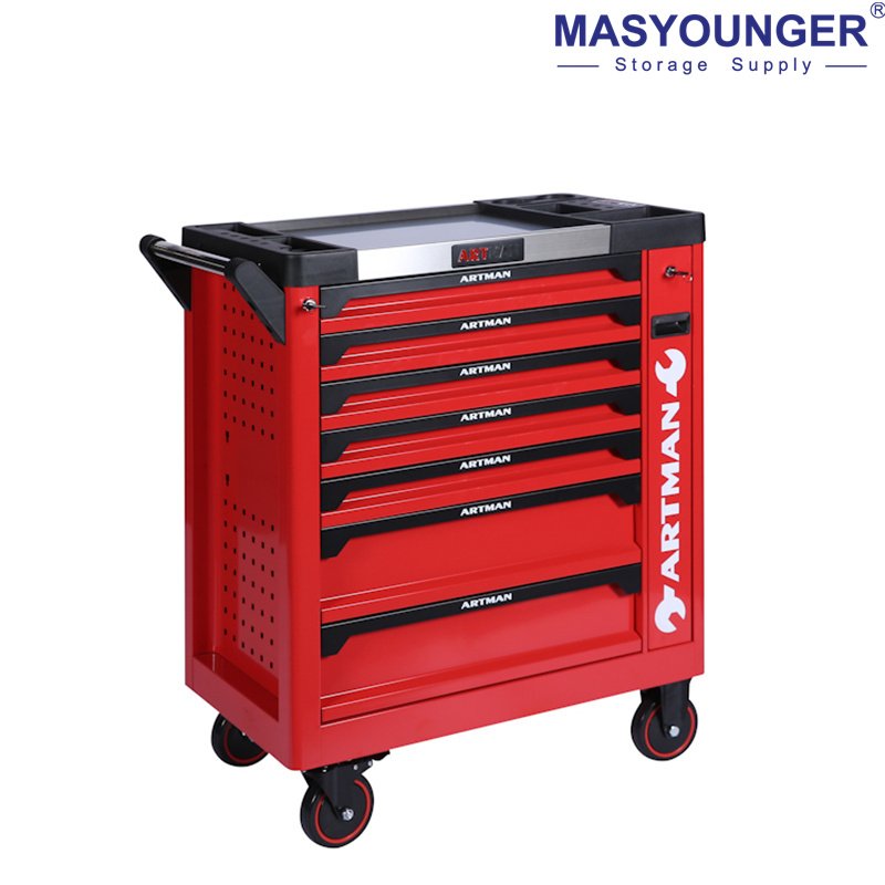 Steel Mutil-functional Tool Cabinet Workshop Heavy Duty Six Drawers Tool Trolley