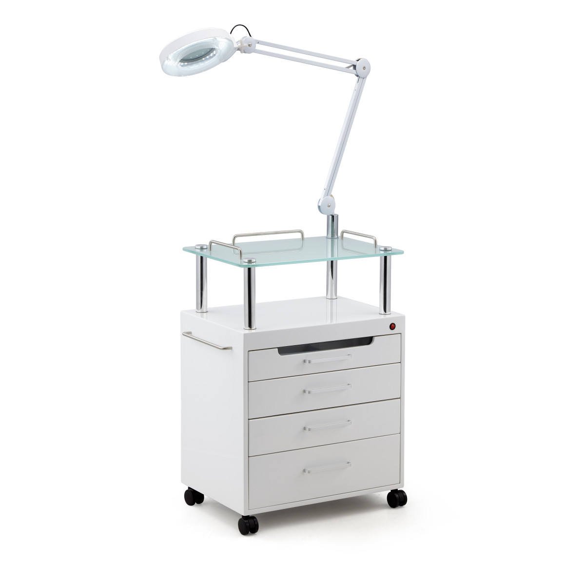 High Quality Wholesale pillar Salon Trolley household 4 layer Hair Stylist Trolley rolling cart on wheels