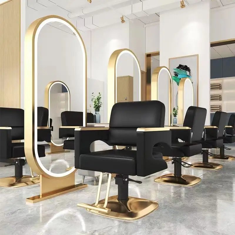 High-quality simple barber shop hairdressing chair hair salon rotating and lifting barber chair