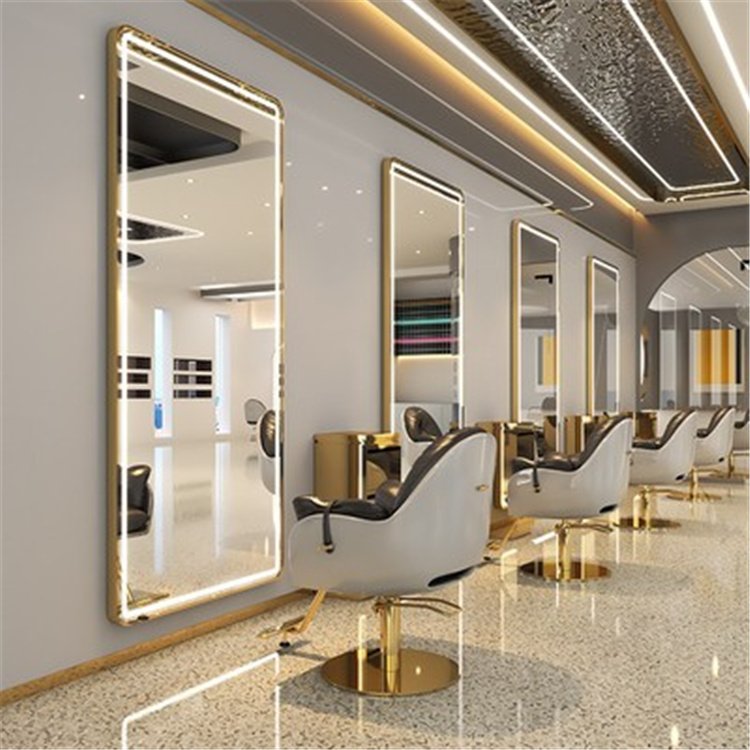 Diant High Quality Wholesale Glass White Beauty Mirror Salon Mirror Station Hairdressing Salon Package Furniture