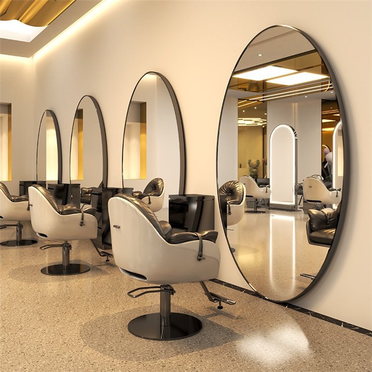 Diant High Quality Wholesale Glass White Beauty Mirror Salon Mirror Station Hairdressing Salon Package Furniture