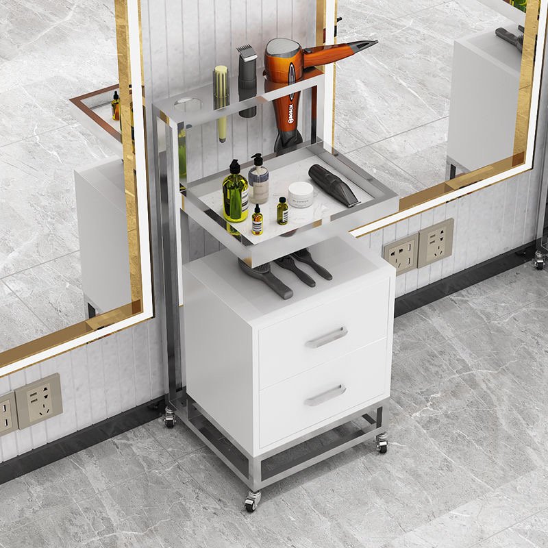 Multifunctional Barber Shop Cabinet Hairdresser Tool Table Multi-layer Storage Rack Floor-standing Table De Salon