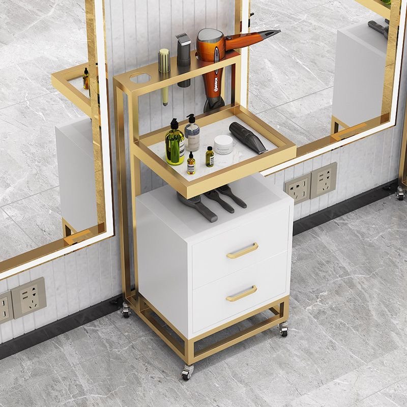 Multifunctional Barber Shop Cabinet Hairdresser Tool Table Multi-layer Storage Rack Floor-standing Table De Salon