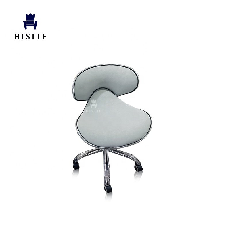 Hisite Modern Cheap Nail Salon Adjustable Hydraulic Rotating Pedicure Technician Stool Chair With Wheels