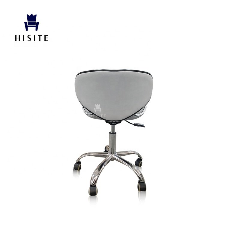 Hisite Modern Cheap Nail Salon Adjustable Hydraulic Rotating Pedicure Technician Stool Chair With Wheels
