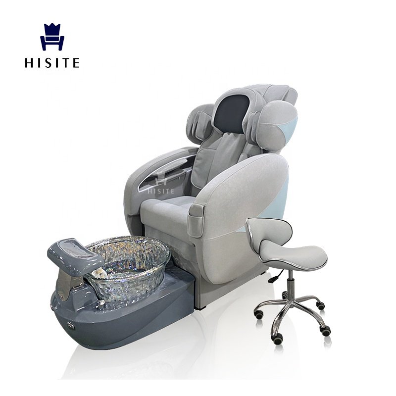 Hisite Modern Cheap Nail Salon Adjustable Hydraulic Rotating Pedicure Technician Stool Chair With Wheels