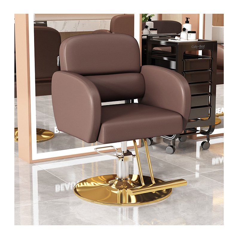 Wholesale Adjustable Swivel Modern Green Color Stainless Steels Haircut Saloon Chair Hair Salon Barber Chairs