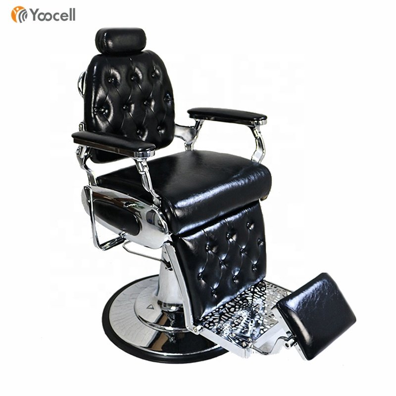 Yoocell antique style black silla barbero barber shop hair styling chair salon hairdressing barber chair for sale