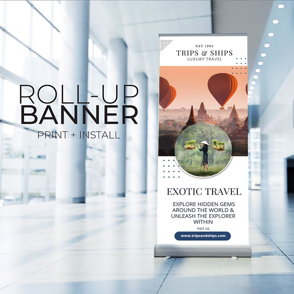 Outdoor Roll-Up Banner 80*200cm for Advertising and Exhibitions Trade Show Equipment Printing Display