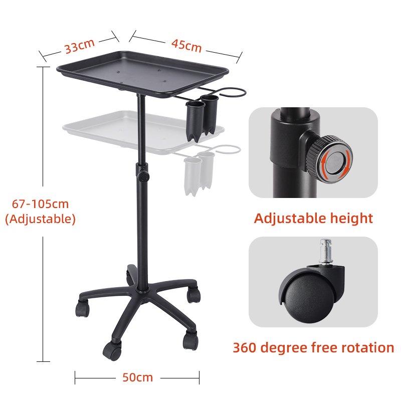 Aluminum Tray High Quality New Style Hot sale items beauty salon trolley aluminum tray on 5 wheels