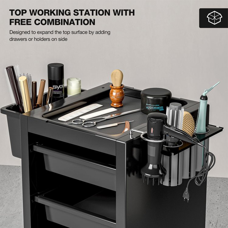 Rolling Manicure Salon Beauty Hair Cart Utility Caddy Mobile SPA Tattoo Hairdresser Barber Tools Storage Trolley with Drawers