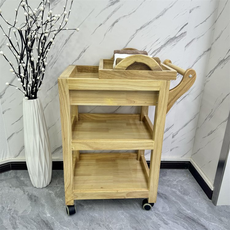 Modern Multi-Layer Wooden Auto Repair Tool for Beauty Salons & Hospitals Car Hairdressing Salon Tool for Living Room