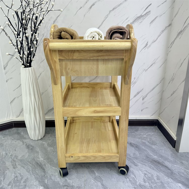 Modern Multi-Layer Wooden Auto Repair Tool for Beauty Salons & Hospitals Car Hairdressing Salon Tool for Living Room