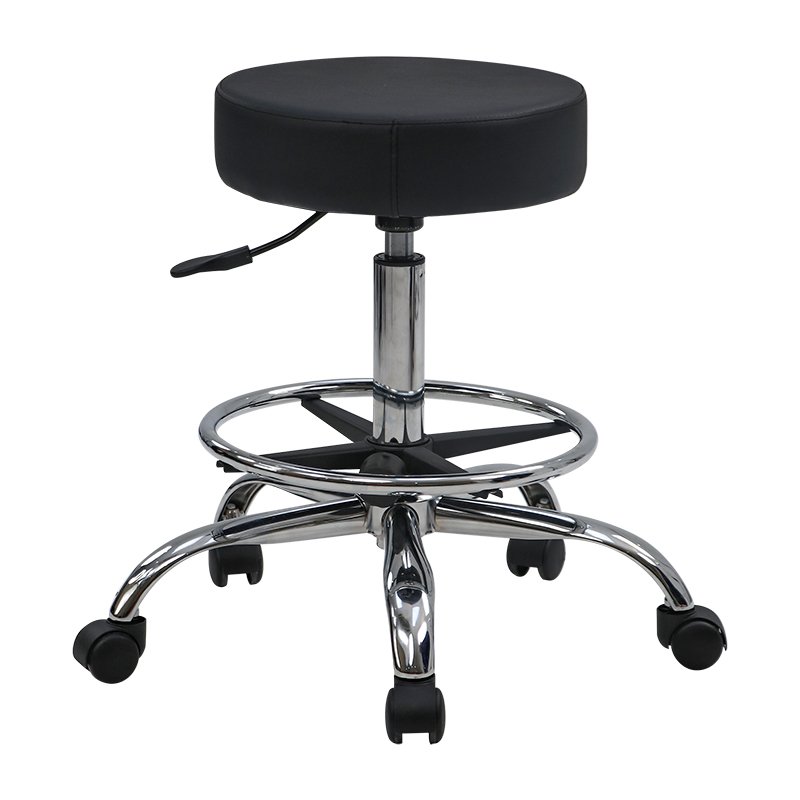 Hydraulic Swivel Stool 360 Degree Rotation Black Adjustable Barber Chair with Massage Function Direct Cambodia Factory