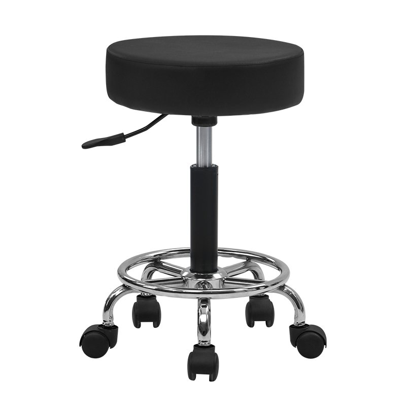 Hydraulic Swivel Stool 360 Degree Rotation Black Adjustable Barber Chair with Massage Function Direct Cambodia Factory