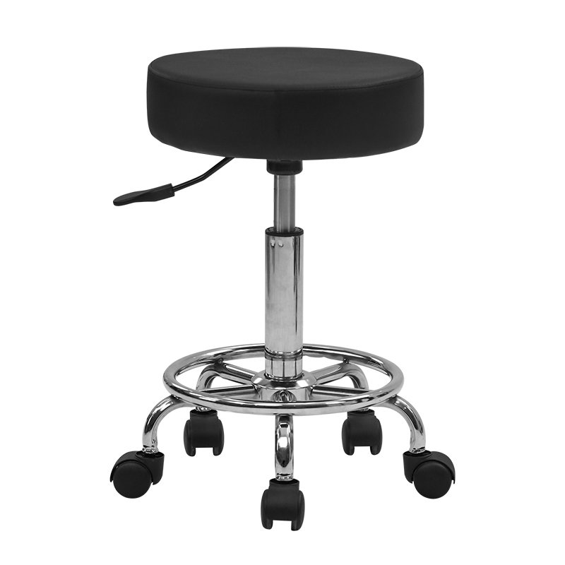 Hydraulic Swivel Stool 360 Degree Rotation Black Adjustable Barber Chair with Massage Function Direct Cambodia Factory