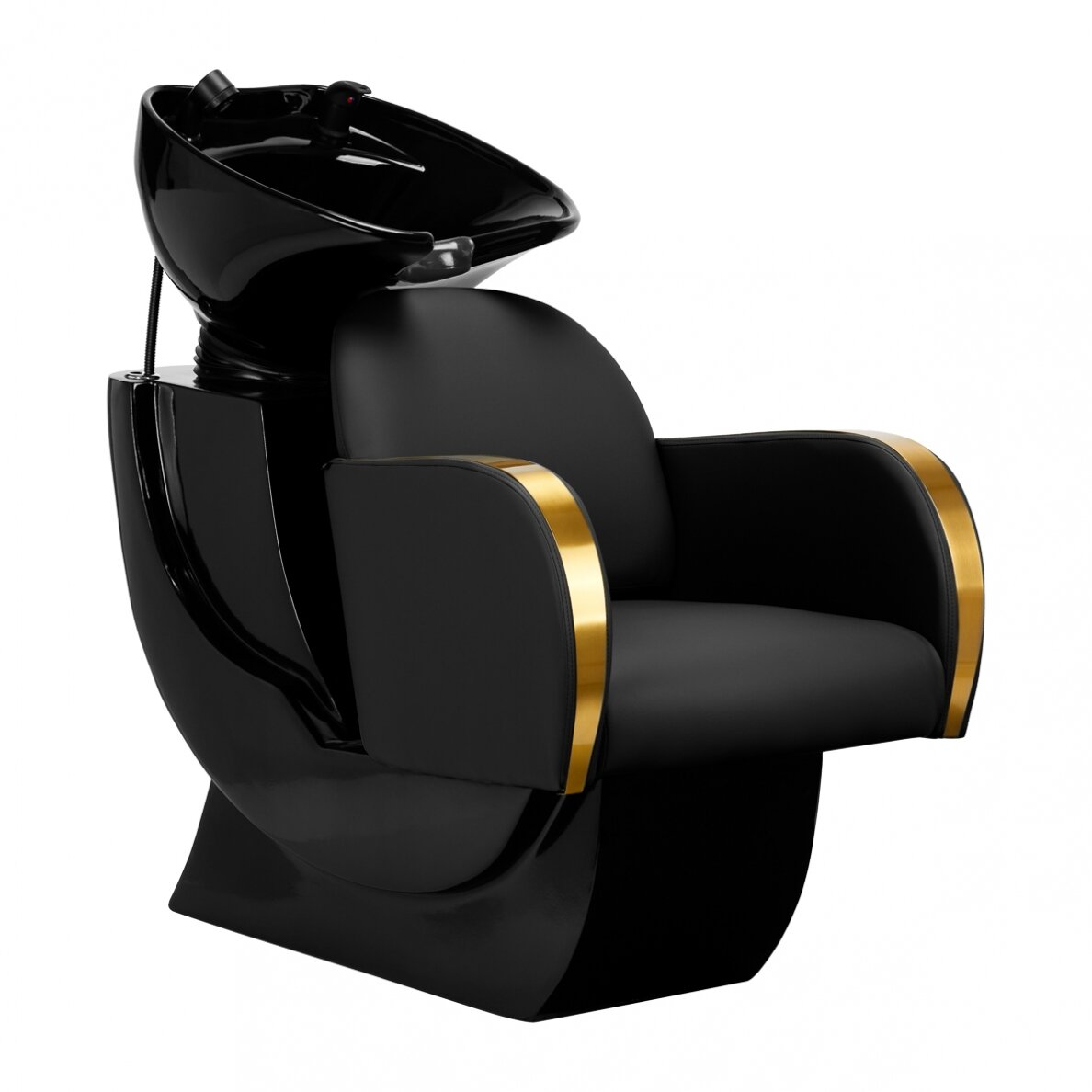 Yoopin Hot-Sale Black and gold Color Modern Barber Styling Chair Hairdressing Saloon Chairs Shampoo chair for Beauty Salon