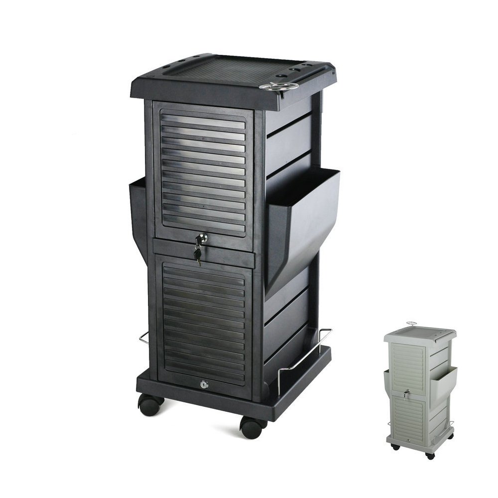Hot Sales Black Hair Salon Trolley Practical Mobile Trolley for Barber Shop Beauty Hairdresser Tool Cart Salon Furniture