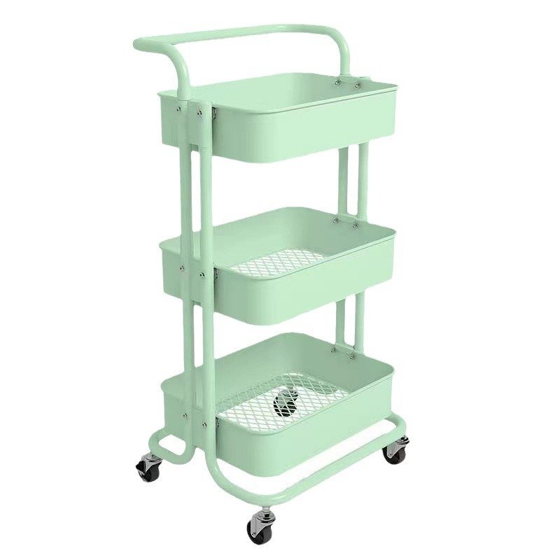 Cheap Versatile salon trolley equipment Storage Cart With Armrest hair shop shelf tool desk hair cart small cabinet