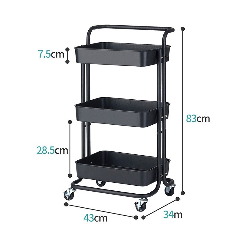Cheap Versatile salon trolley equipment Storage Cart With Armrest hair shop shelf tool desk hair cart small cabinet