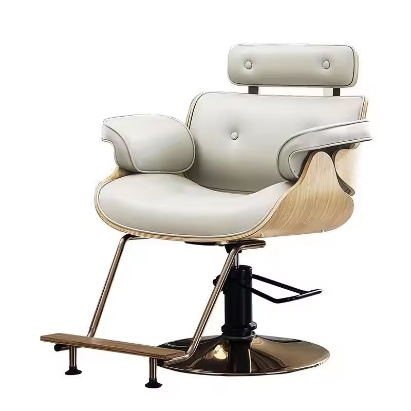 High Quality Modern Height Adjustable Barber Chair for Beauty Salon Multi-Function Leather and Steel Furniture Hot Sale