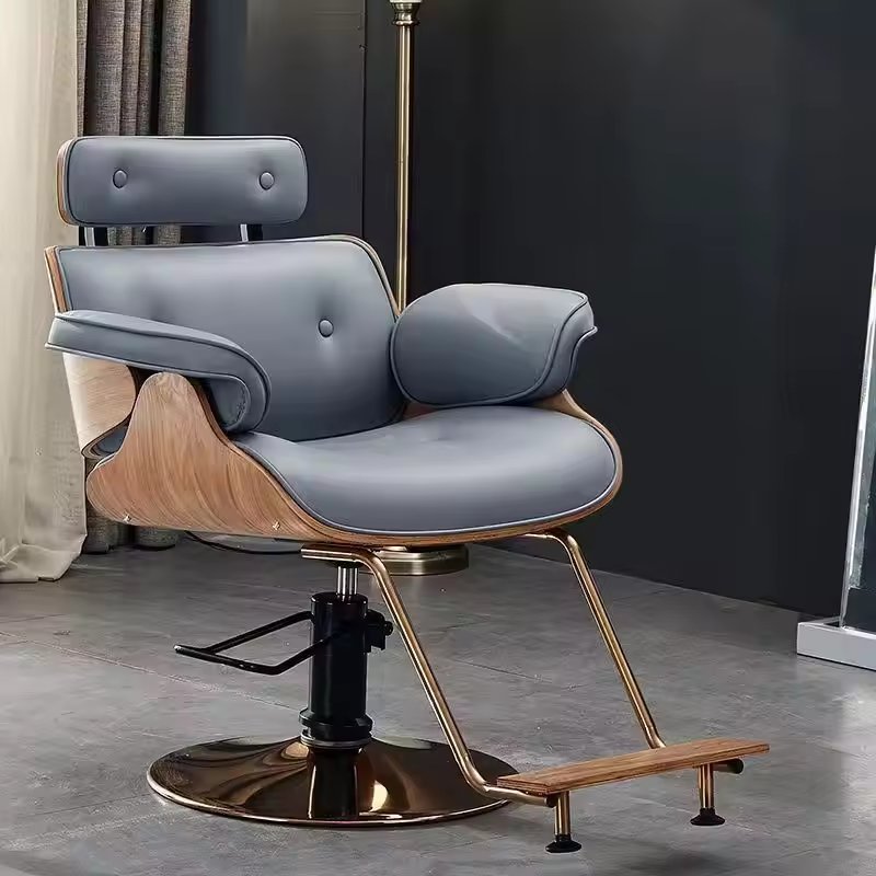 High Quality Modern Height Adjustable Barber Chair for Beauty Salon Multi-Function Leather and Steel Furniture Hot Sale