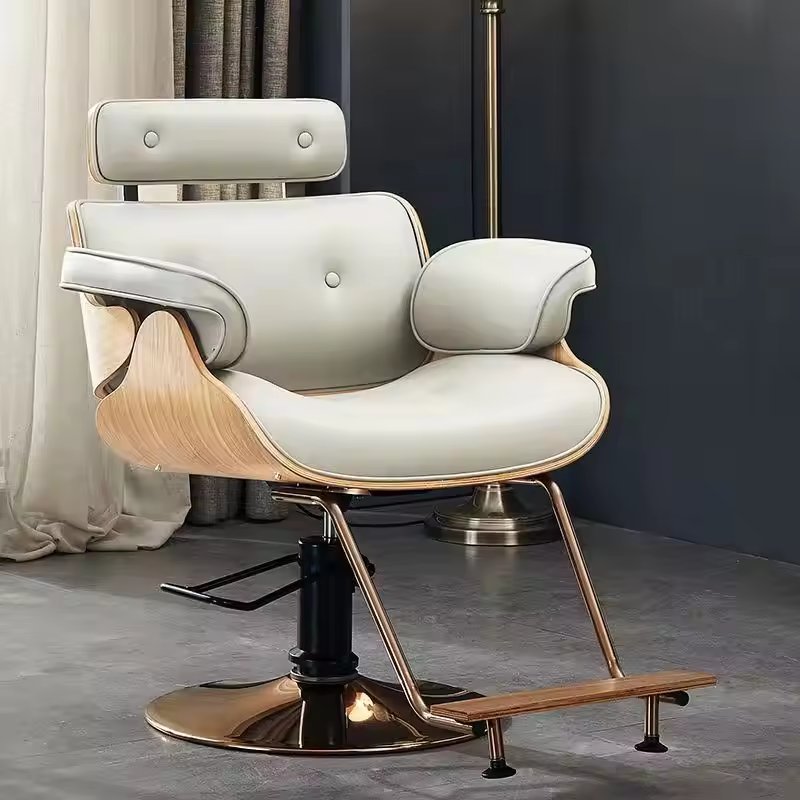 High Quality Modern Height Adjustable Barber Chair for Beauty Salon Multi-Function Leather and Steel Furniture Hot Sale