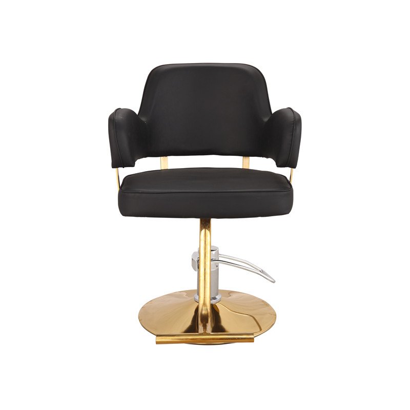 Strong Stainless Base Hydraulic Beauty Salon Styling gold barber chair reclining barber chair with headrest