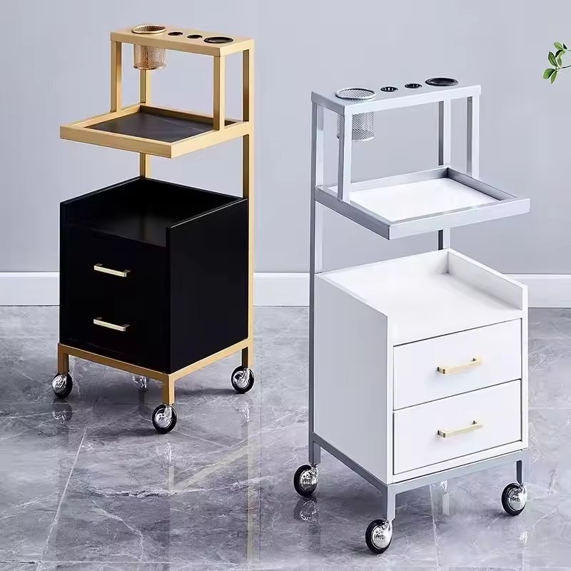 Hairdresser Tool Cabinet Salon Special Metal Shelving Cart Hot Dyeing Tool Mobile Salon Trolley Living Room Dining Outdoor Use