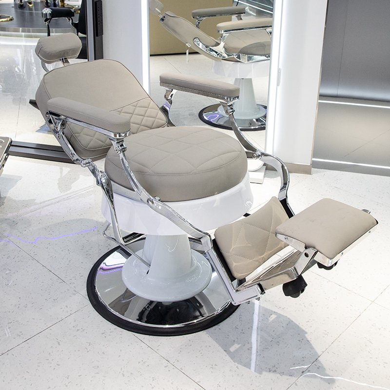 Classic Black and white vintage heavy duty barber chair Barbering Chairs Hydraulic antique hair cutting chair