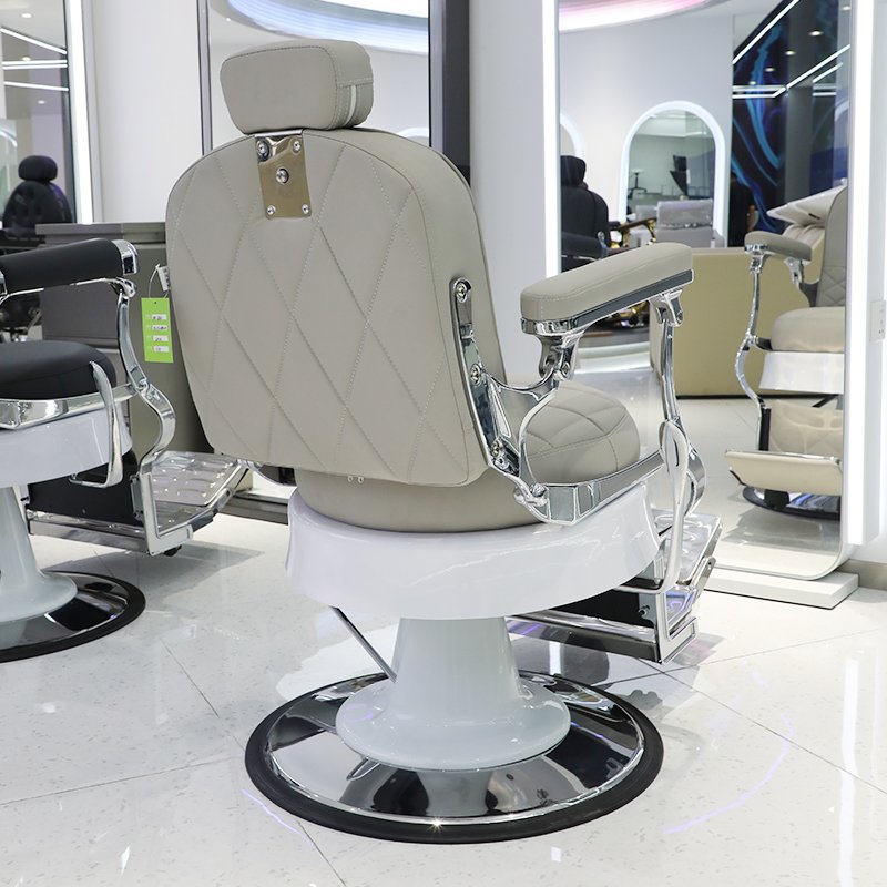 Classic Black and white vintage heavy duty barber chair Barbering Chairs Hydraulic antique hair cutting chair