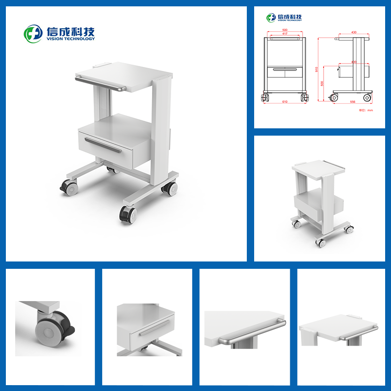 Dental endoscope trolley Oral clinic trolley Beauty salon doctor mobile workbench shelf