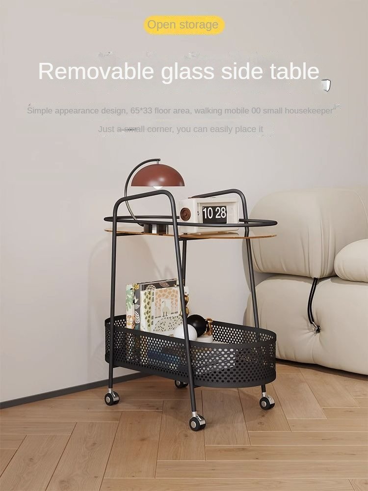 Cost-effective side table New bedside trolley Simple style living room oval coffee table side table