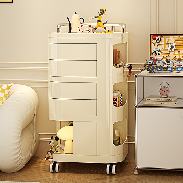 Plastic ABS multilayer storage drawer trolley storage rack movable hair salon beauty hairdressing trolley cart