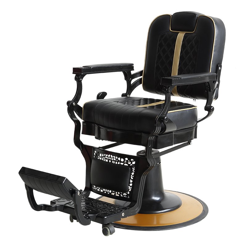 Luxury Barber Chair with Hydraulic Lift and Recline Elegant and Comfortable