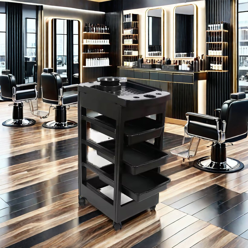 Hot Selling Salon Furniture Special Hair Perm and Dye Storage Tool Cart Trolley for Barber Shops and Beauty Salons