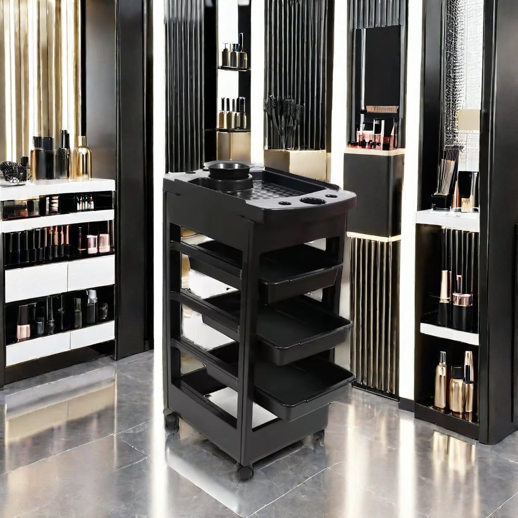 Hot Selling Salon Furniture Special Hair Perm and Dye Storage Tool Cart Trolley for Barber Shops and Beauty Salons