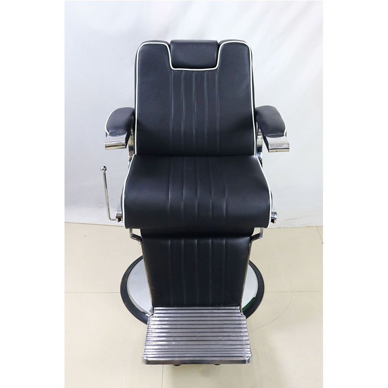 Heavy Duty Barber Chair with Hydraulic Pump Synthetic Leather Steel Chrome Construction for Salon Dining Living Room Home Use