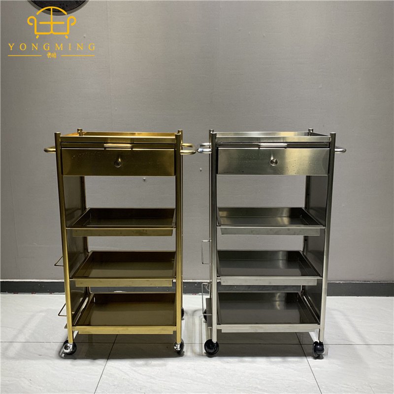 Light luxury beauty salon nail salon trolley, shelf