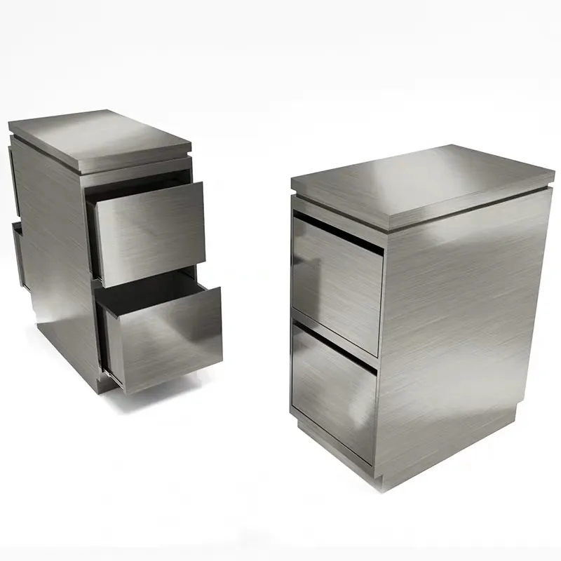 Best selling high quality stainless steel golden Barber trolley with drawer metal wire drawing process has three drawers