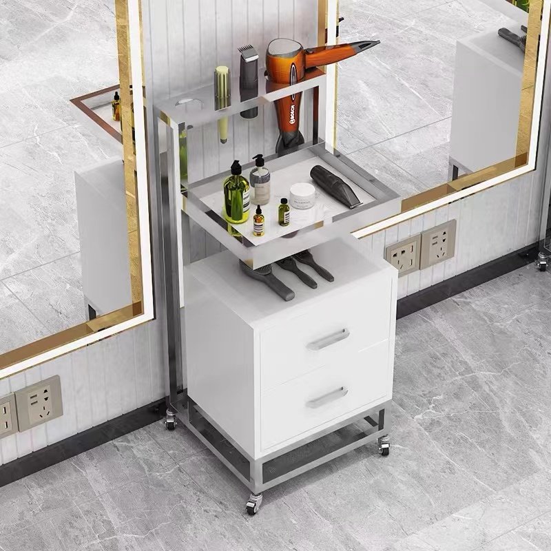 High quality european style modern metal frame hair layer cart beauty salon trolley