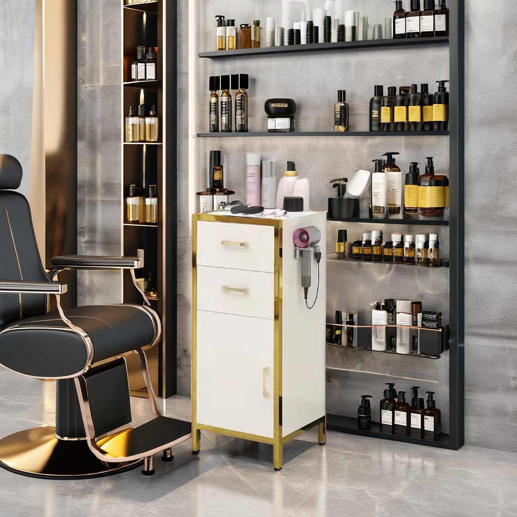 Modern Stainless Steel Barber Store Tool Cabinet Salon Trolley for Hair Cutting Factory Wholesale for Home Use