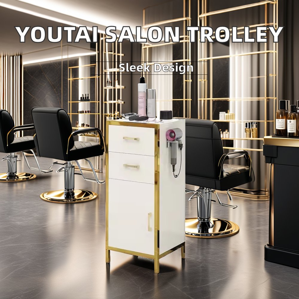 Modern Stainless Steel Barber Store Tool Cabinet Salon Trolley for Hair Cutting Factory Wholesale for Home Use