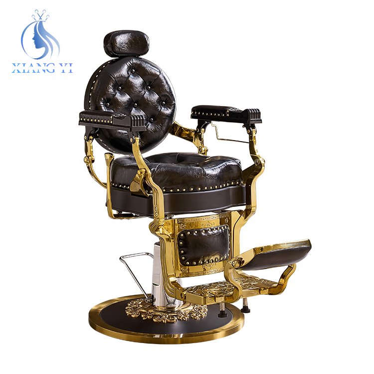 Luxury heavy duty Reclining Hydraulic Pump Black hairdressers chair Beauty Salon Barber Chair