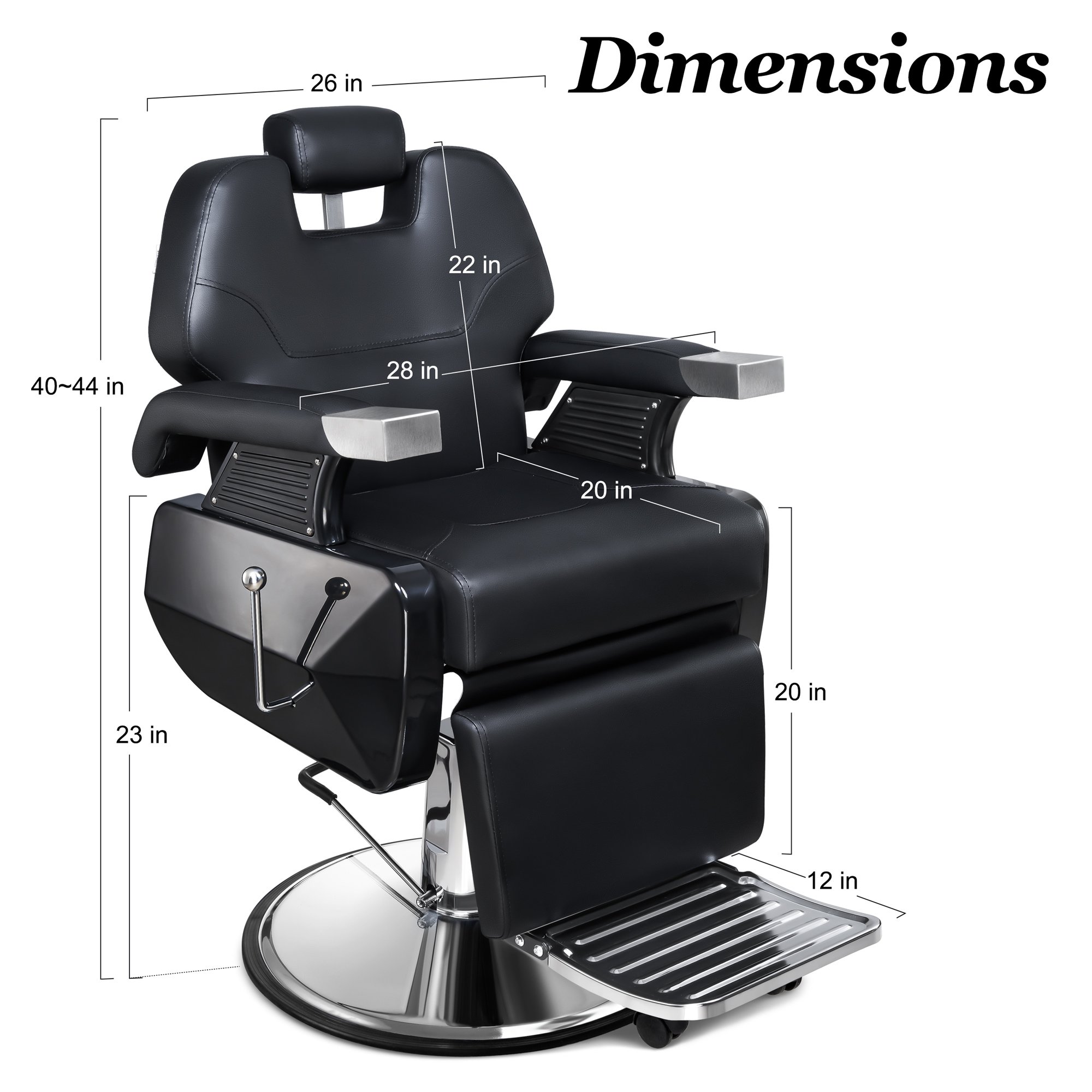 Hot Style Comfortable Seating Stainless Steel Frame Barber Chairs Professional Recline Chairs for Barber Shop