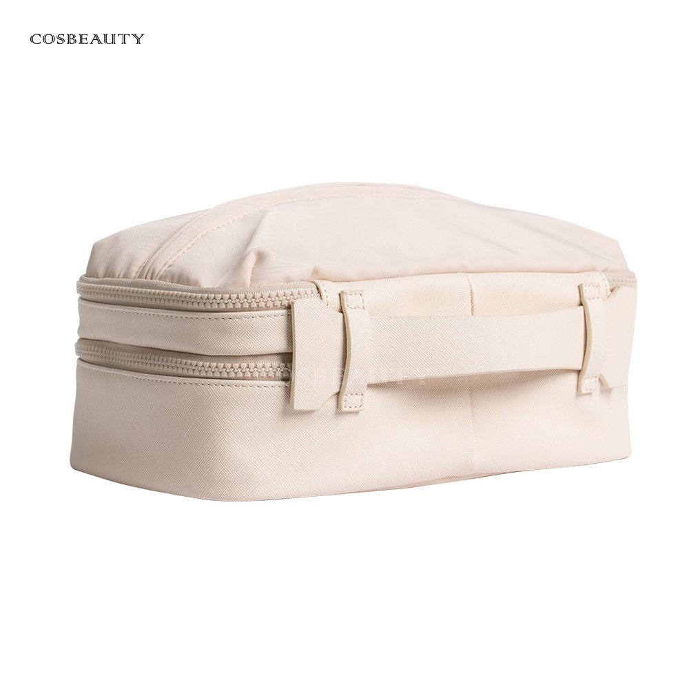 Custom Mlakeup Bag Portable PU Leather Waterproof Toiletry Pouch Travel Make up Bag Multifunctional Brush Cosmetic Bag for Women