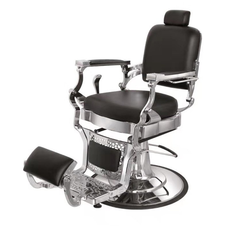 SENZHI Foshan Factory Modern Antique Barber Chair Round Red Vintage Saloon Equipments Heavy Duty Men Barber Chair For Sale