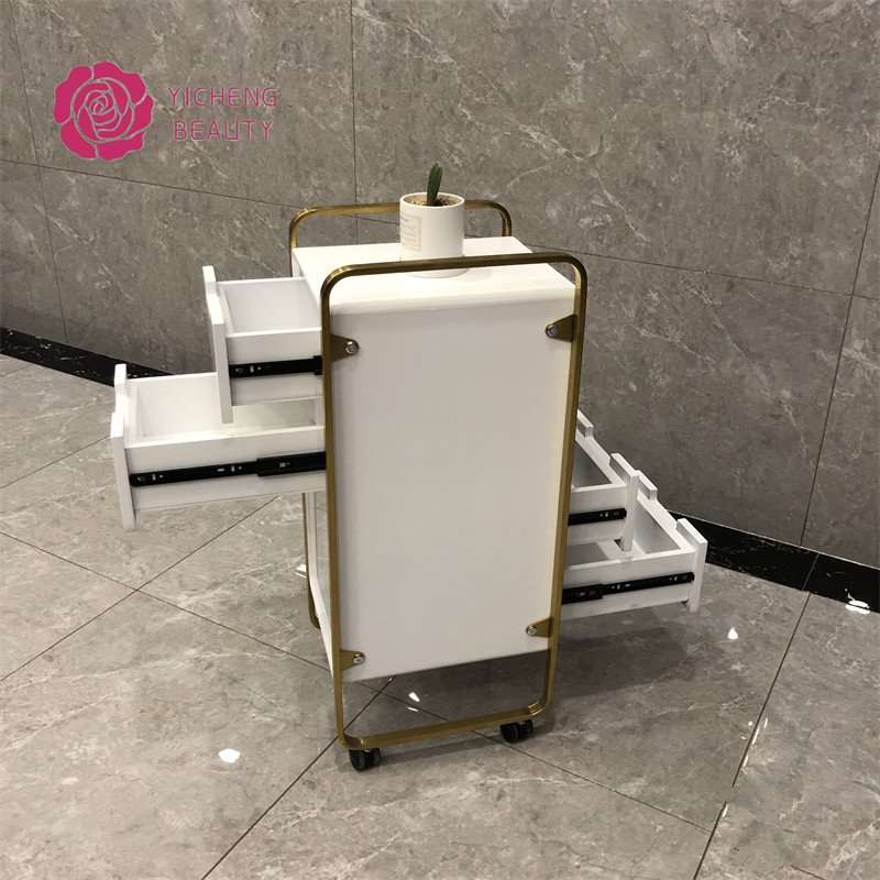 Yicheng Beauty beauty salon tray trolley hair perm dyeing trolley hair salon tool cart barbershop storage with low price